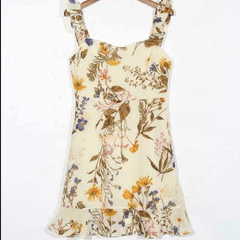 NWOT Reformation Style Floral Mini Dress S/M (4)